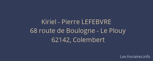 Kiriel - Pierre LEFEBVRE