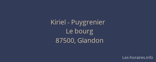 Kiriel - Puygrenier