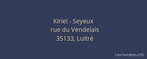 Kiriel - Seyeux