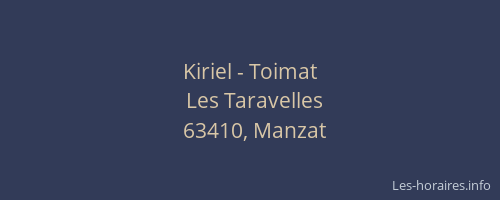 Kiriel - Toimat