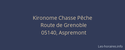 Kironome Chasse Pêche