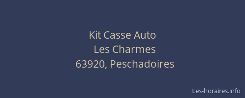 Kit Casse Auto
