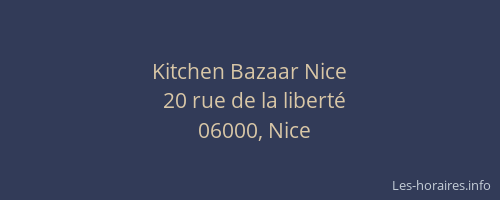 Kitchen Bazaar Nice