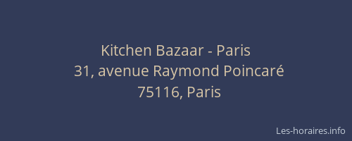 Kitchen Bazaar - Paris