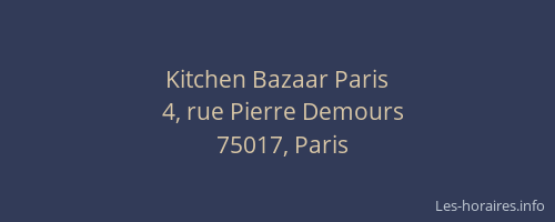 Kitchen Bazaar Paris
