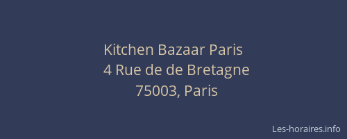 Kitchen Bazaar Paris