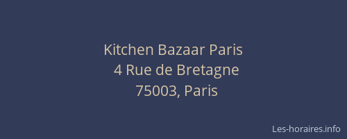 Kitchen Bazaar Paris