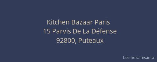 Kitchen Bazaar Paris