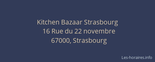 Kitchen Bazaar Strasbourg