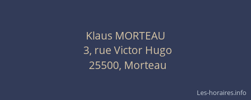 Klaus MORTEAU
