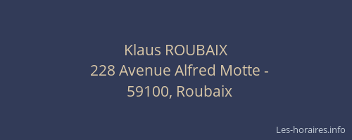 Klaus ROUBAIX