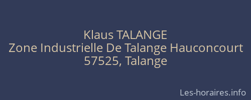 Klaus TALANGE