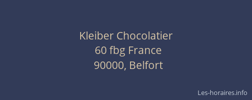 Kleiber Chocolatier