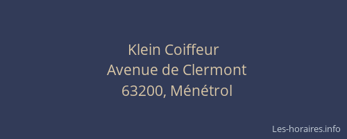 Klein Coiffeur