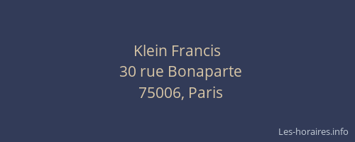 Klein Francis