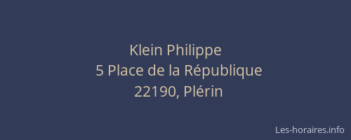 Klein Philippe