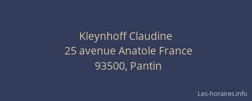 Kleynhoff Claudine
