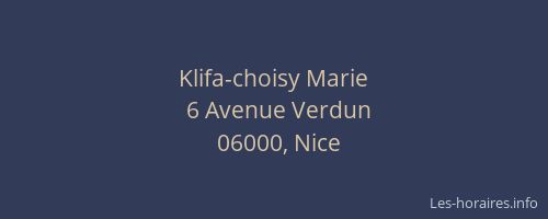 Klifa-choisy Marie