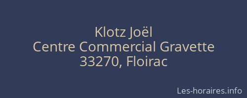 Klotz Joël