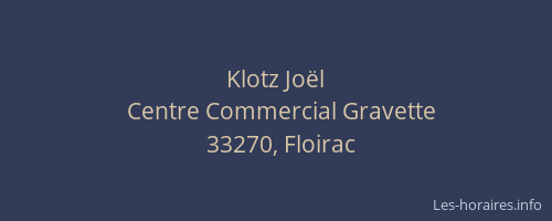 Klotz Jo&euml;l
