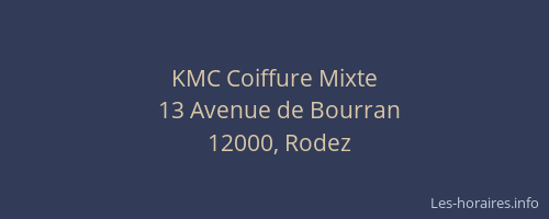 KMC Coiffure Mixte