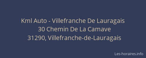 Kml Auto - Villefranche De Lauragais
