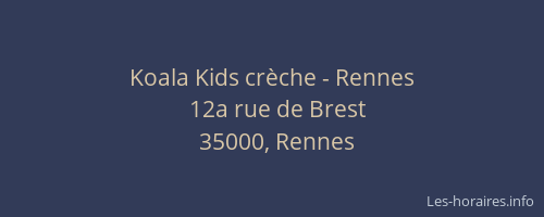 Koala Kids crèche - Rennes