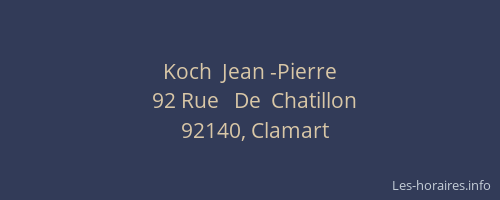 Koch  Jean -Pierre