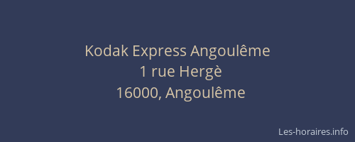 Kodak Express Angoulême