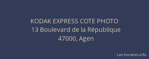 KODAK EXPRESS COTE PHOTO