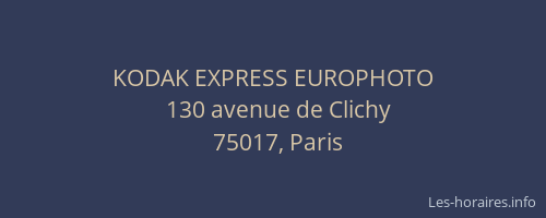 KODAK EXPRESS EUROPHOTO