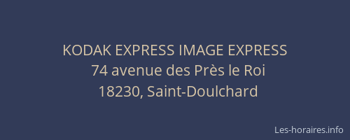 KODAK EXPRESS IMAGE EXPRESS