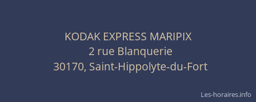 KODAK EXPRESS MARIPIX
