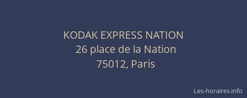 KODAK EXPRESS NATION