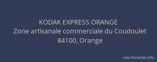 KODAK EXPRESS ORANGE