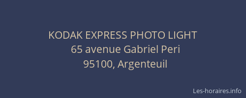 KODAK EXPRESS PHOTO LIGHT