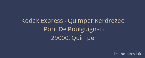 Kodak Express - Quimper Kerdrezec