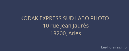 KODAK EXPRESS SUD LABO PHOTO