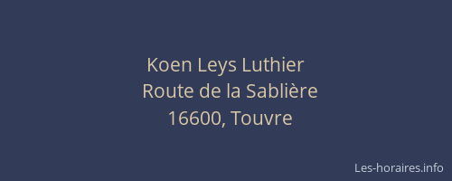 Koen Leys Luthier