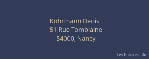 Kohrmann Denis