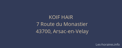 KOIF HAIR