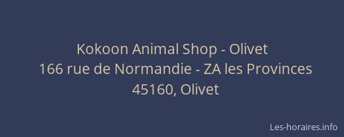 Kokoon Animal Shop - Olivet