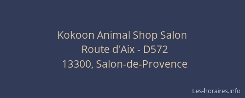 Kokoon Animal Shop Salon