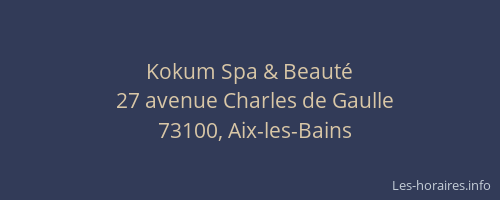 Kokum Spa & Beauté