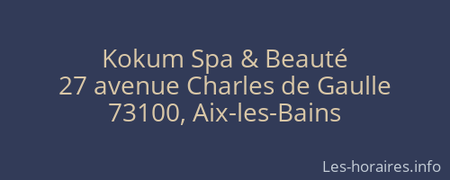 Kokum Spa & Beauté