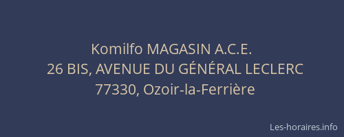 Komilfo MAGASIN A.C.E.