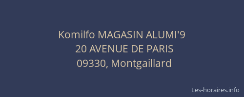Komilfo MAGASIN ALUMI'9