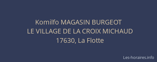 Komilfo MAGASIN BURGEOT