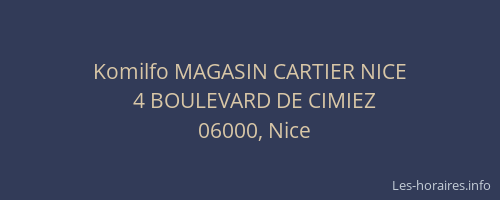 Komilfo MAGASIN CARTIER NICE