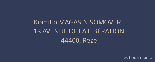 Komilfo MAGASIN SOMOVER